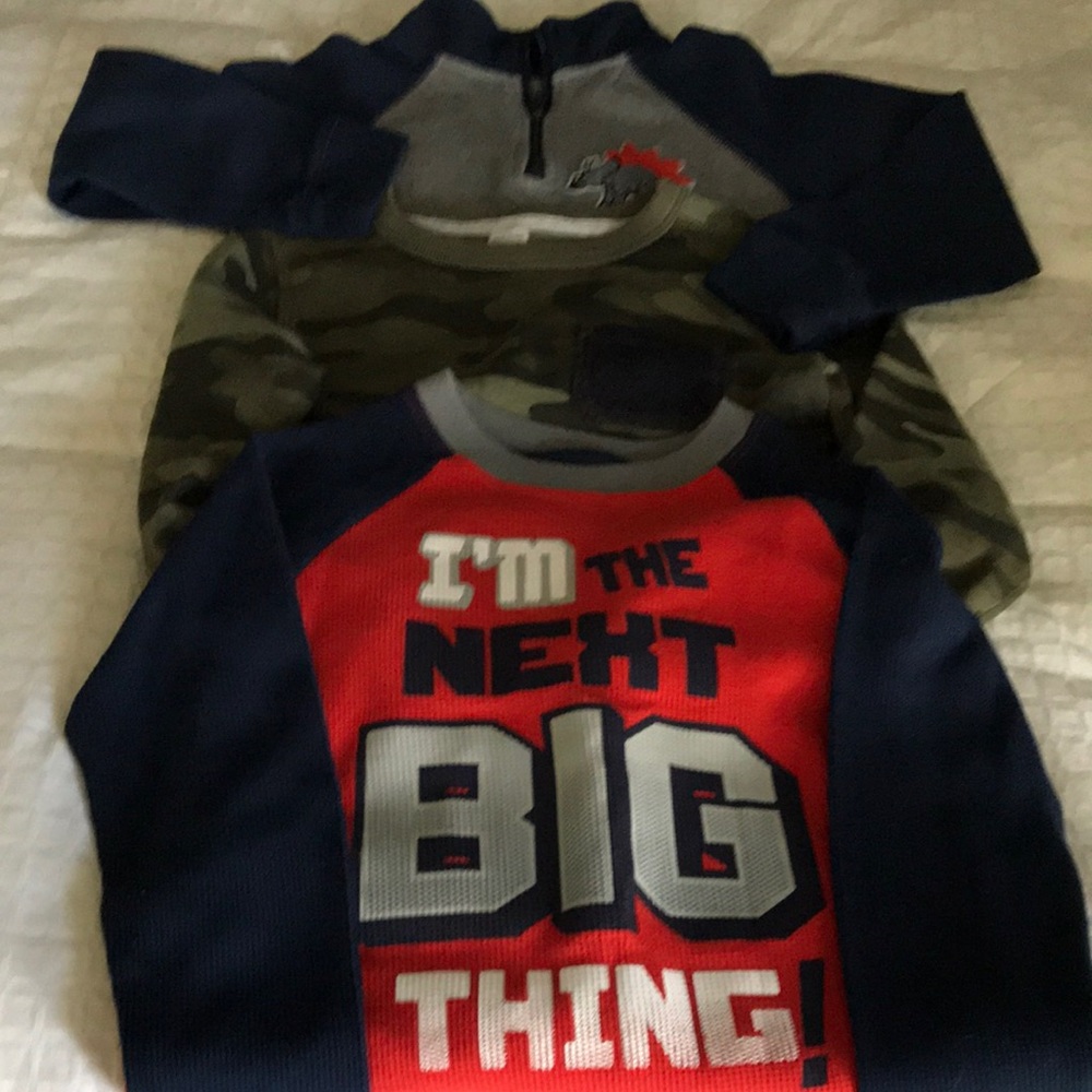 3 Boys long sleeve shirts (size 6)